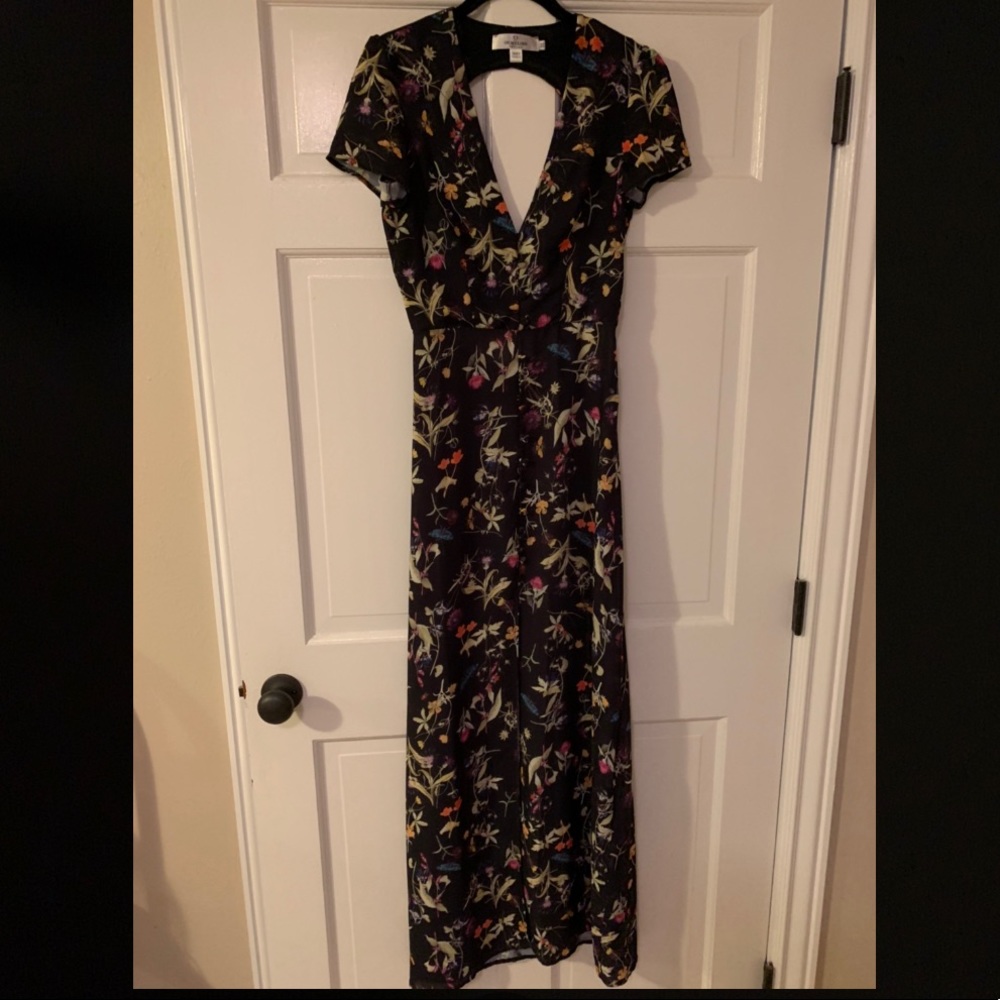 Vintage Style Open Back Floral Dress